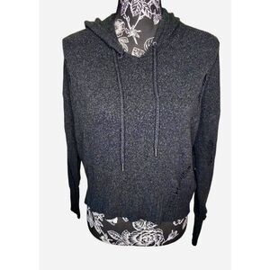 American Eagle Distressed Ripped Cropped Hoodie Zombie Destroyed Sweatshirt